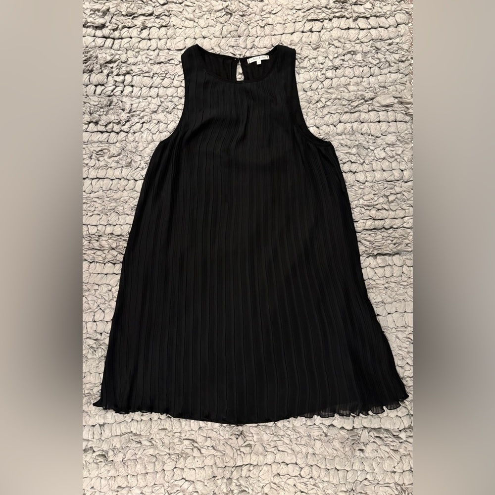 Willow & Clay Pleated Mini Dress With Deep Keyhole Back